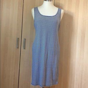 Motherhood Maternity L Ribbed Cotton Stripe Dress